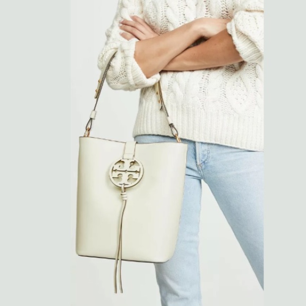 Nwt Tory Burch White Miller hobo shoulder bag